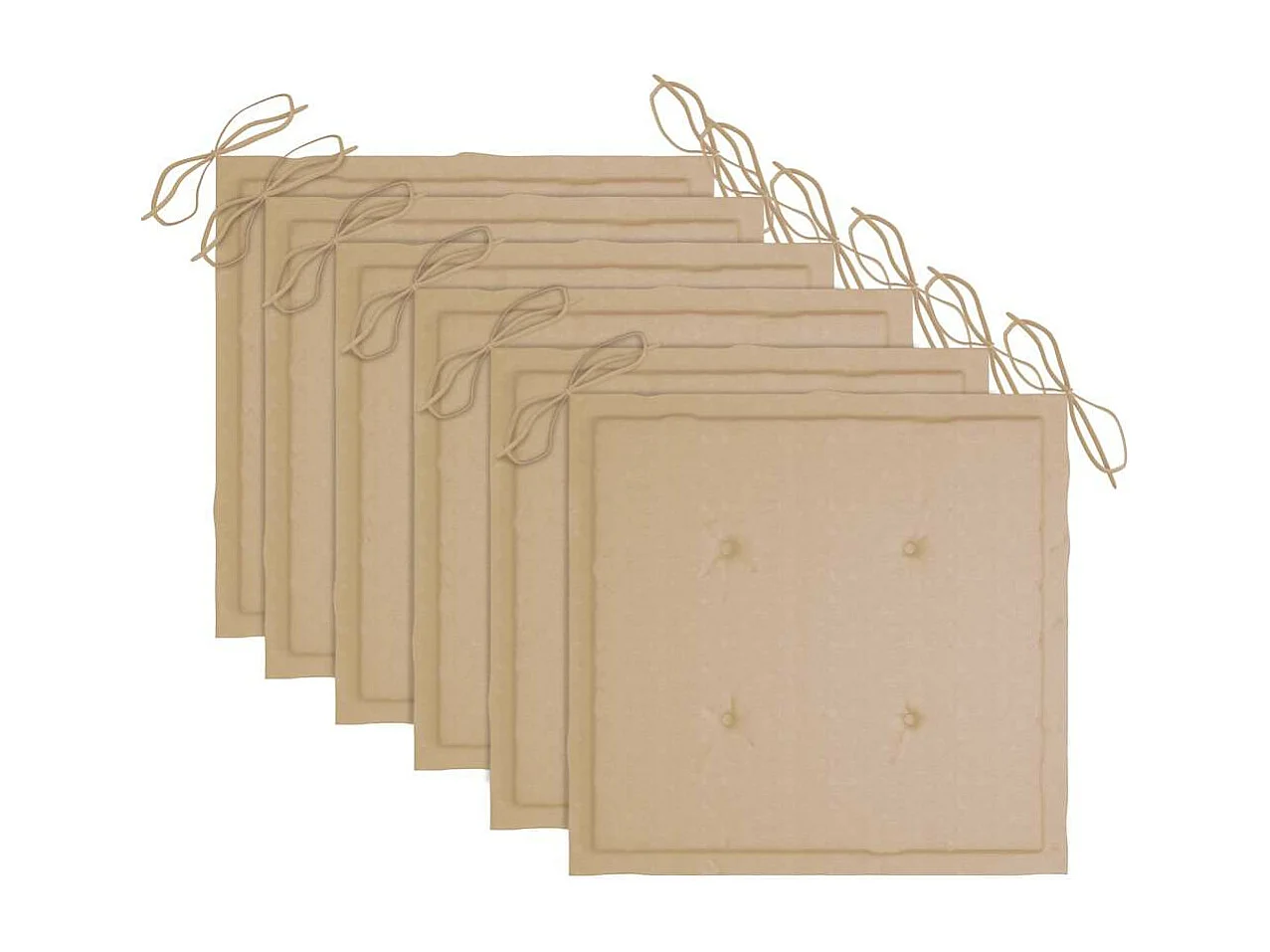 Chaises pliables de jardin lot de 6 avec coussins Bois d'acacia