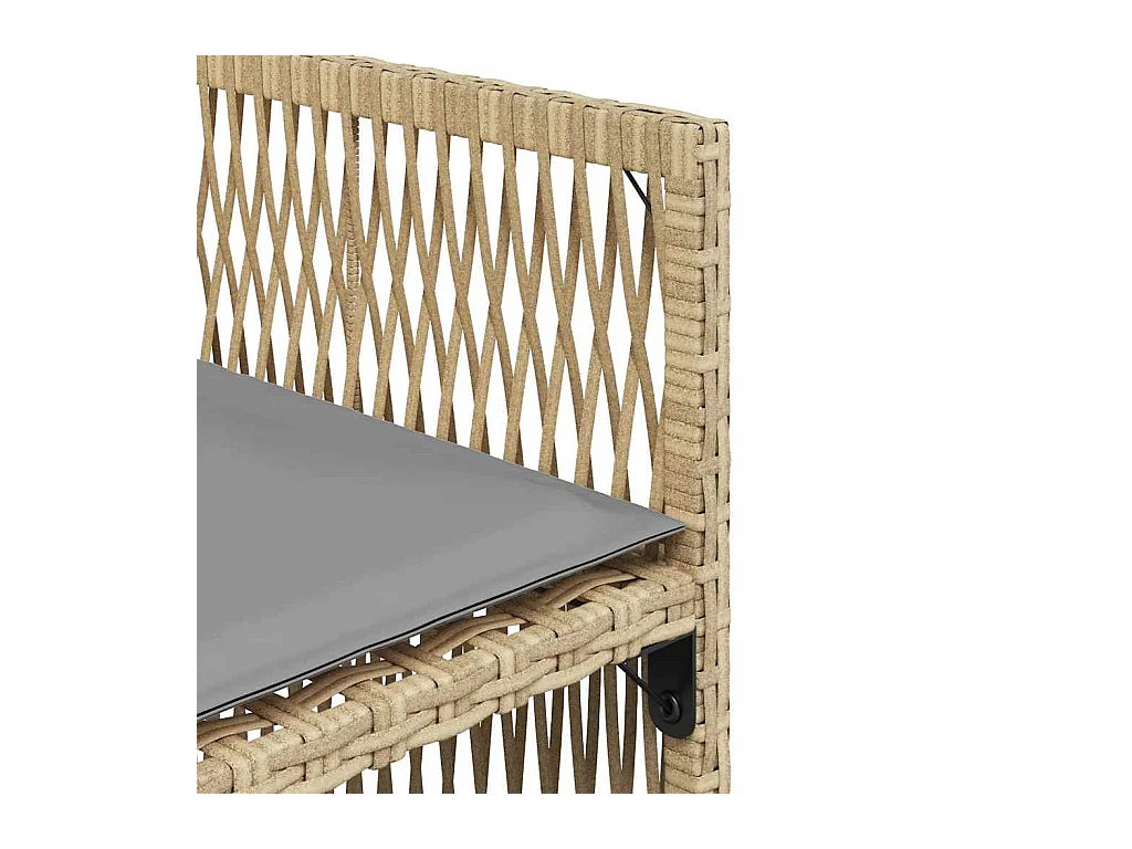 Chaises de jardin avec coussins lot de 4 mélange beige