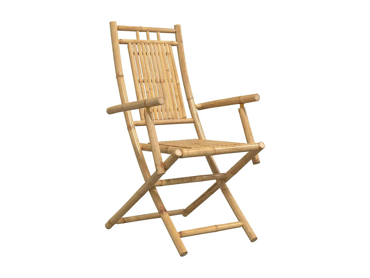 Klappbare Gartenstühle 2er Set 53x66x99 cm Bambus