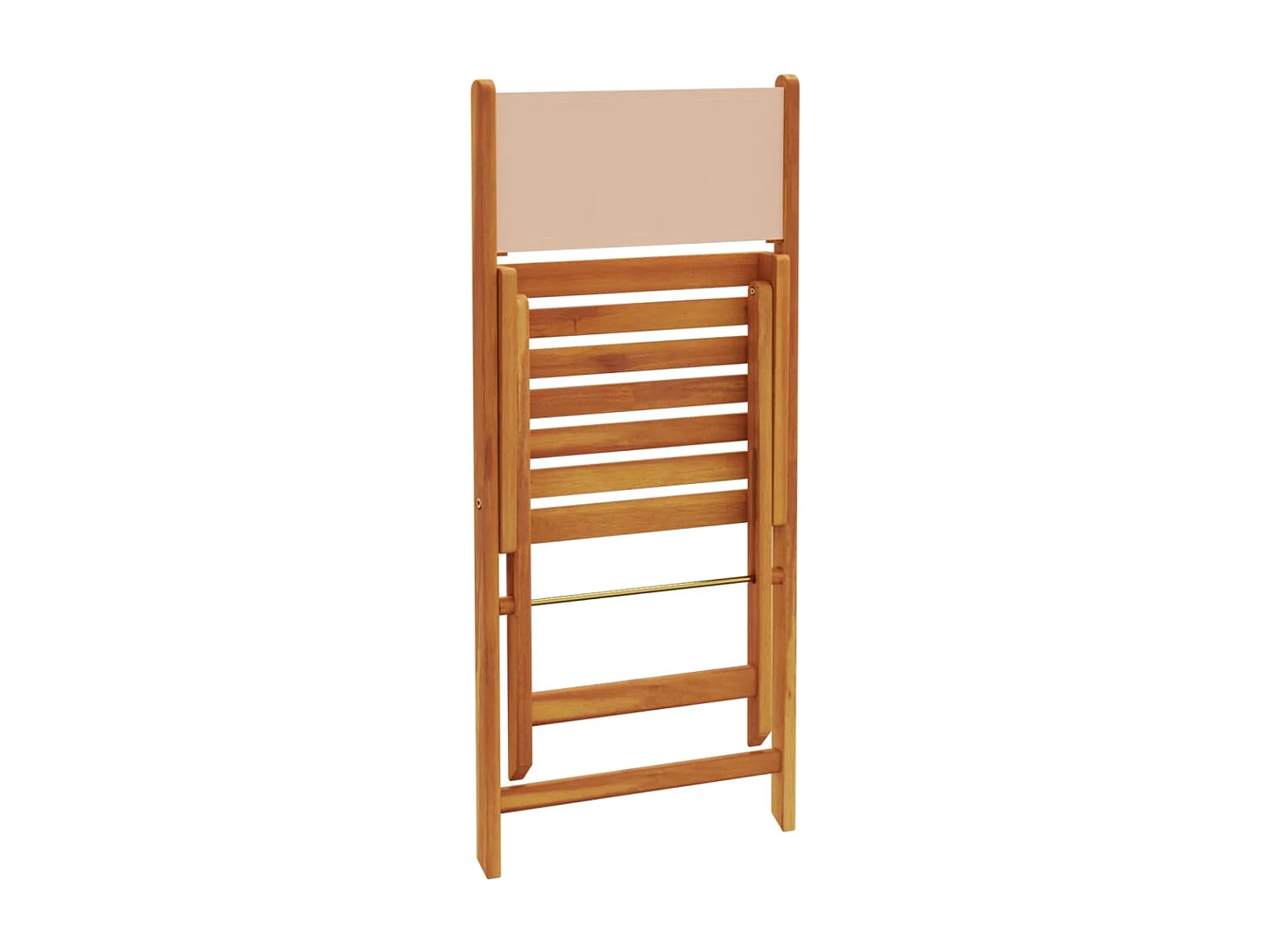 Chaises de jardin pliantes lot de 8 beige tissu et bois massif