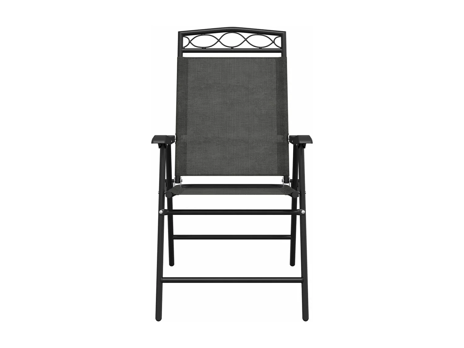 Klappbare Gartenstühle 2er-Set aus Stahl und Textilene