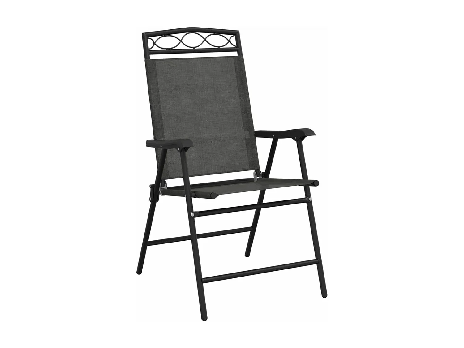 Chaises de jardin pliables lot de 2 en acier et textilène