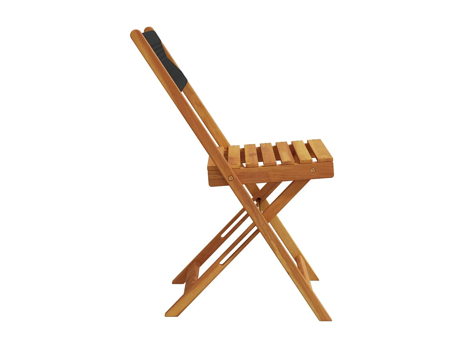 Chaises de bistrot lot de 2 noir bois d'acacia et corde