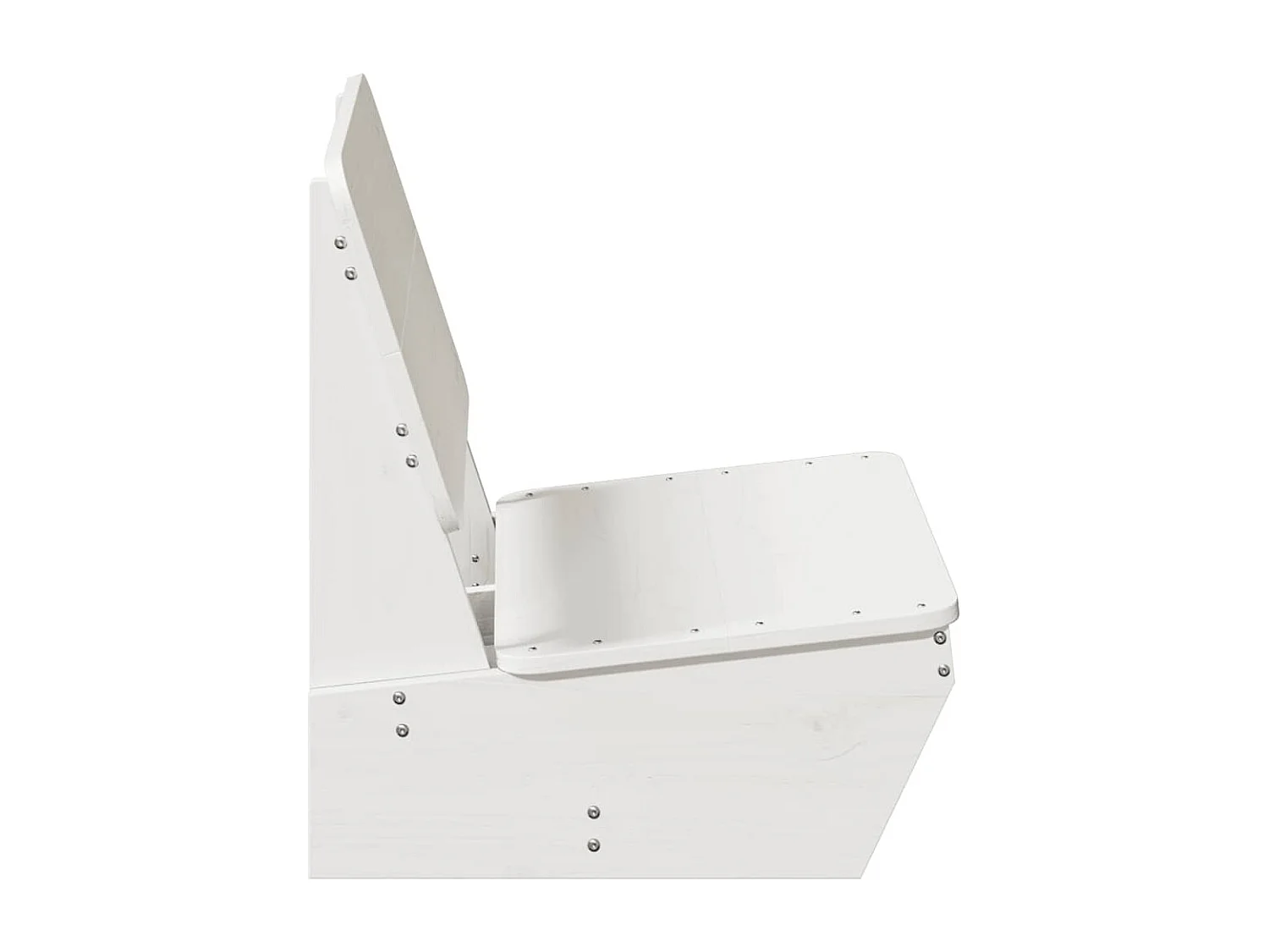 Chaise de jardin blanc 60x64x70,5 cm bois de pin massif