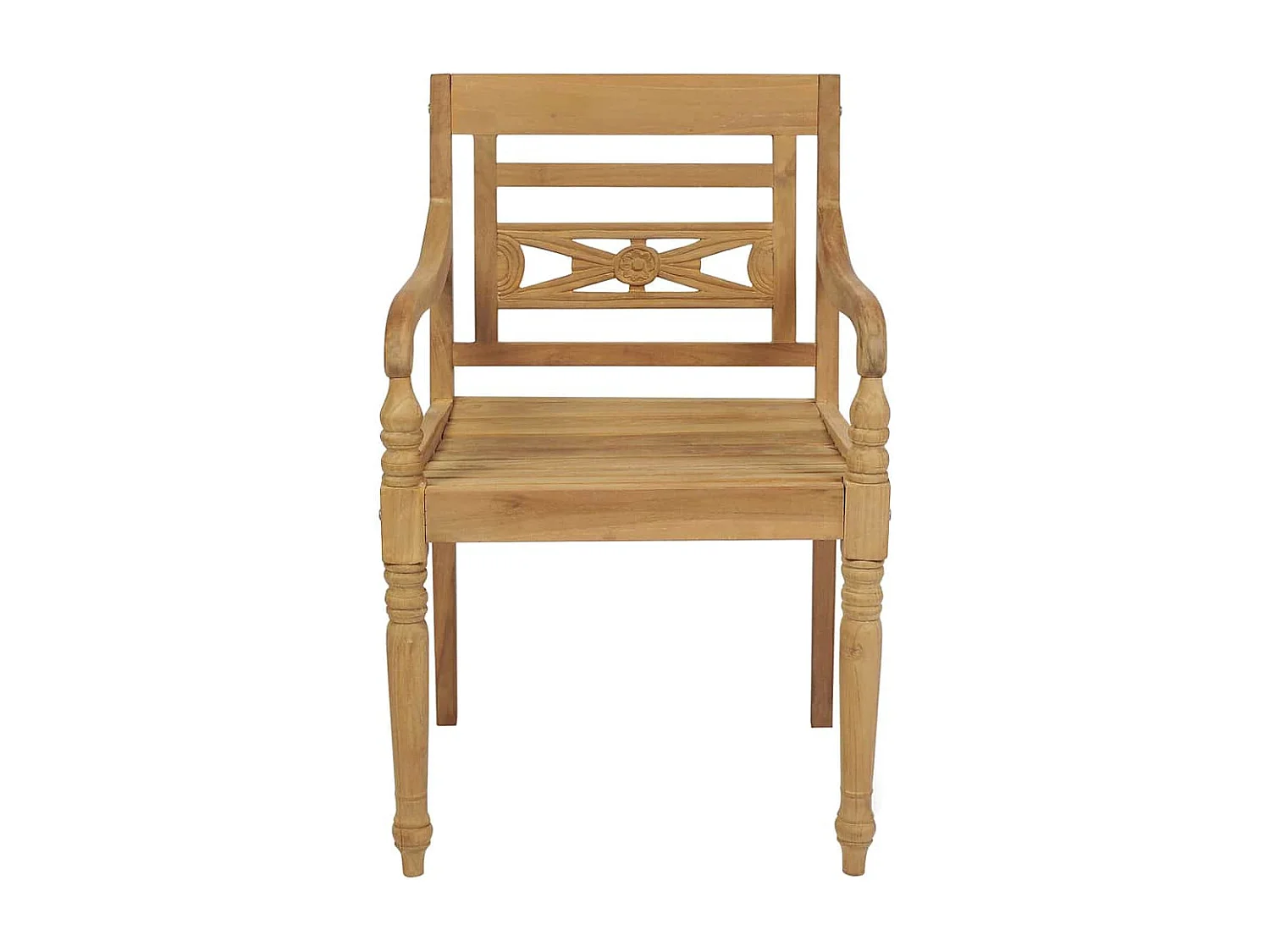 Chaises Batavia avec coussins lot de 8 Bois de teck solide