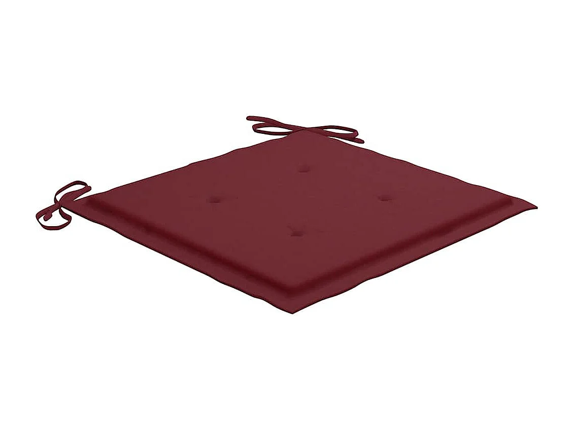 Chaises de jardin empilables avec coussins lot de 4 Teck solide