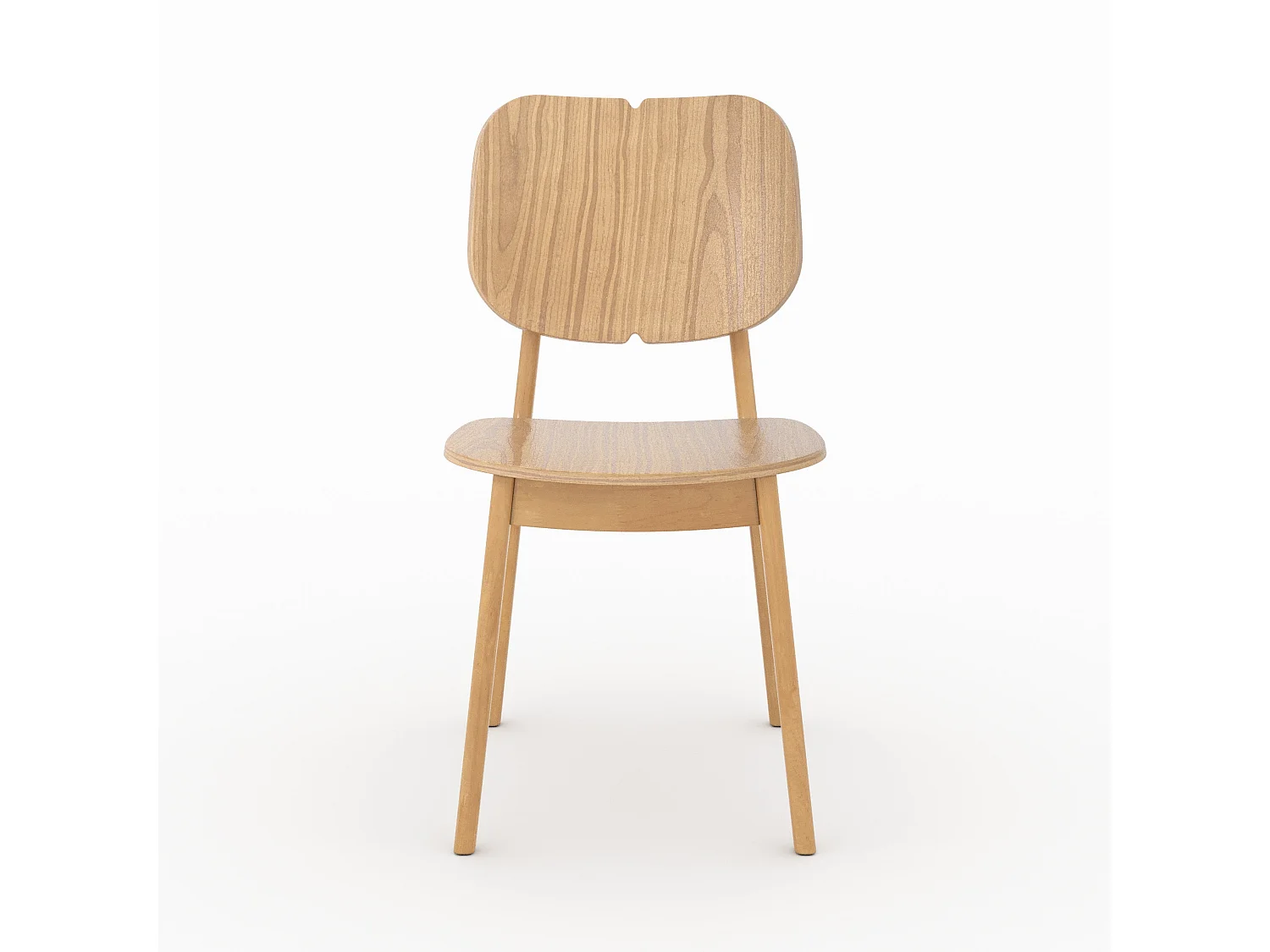 Lot de 2 chaises en bois clair - Clyde