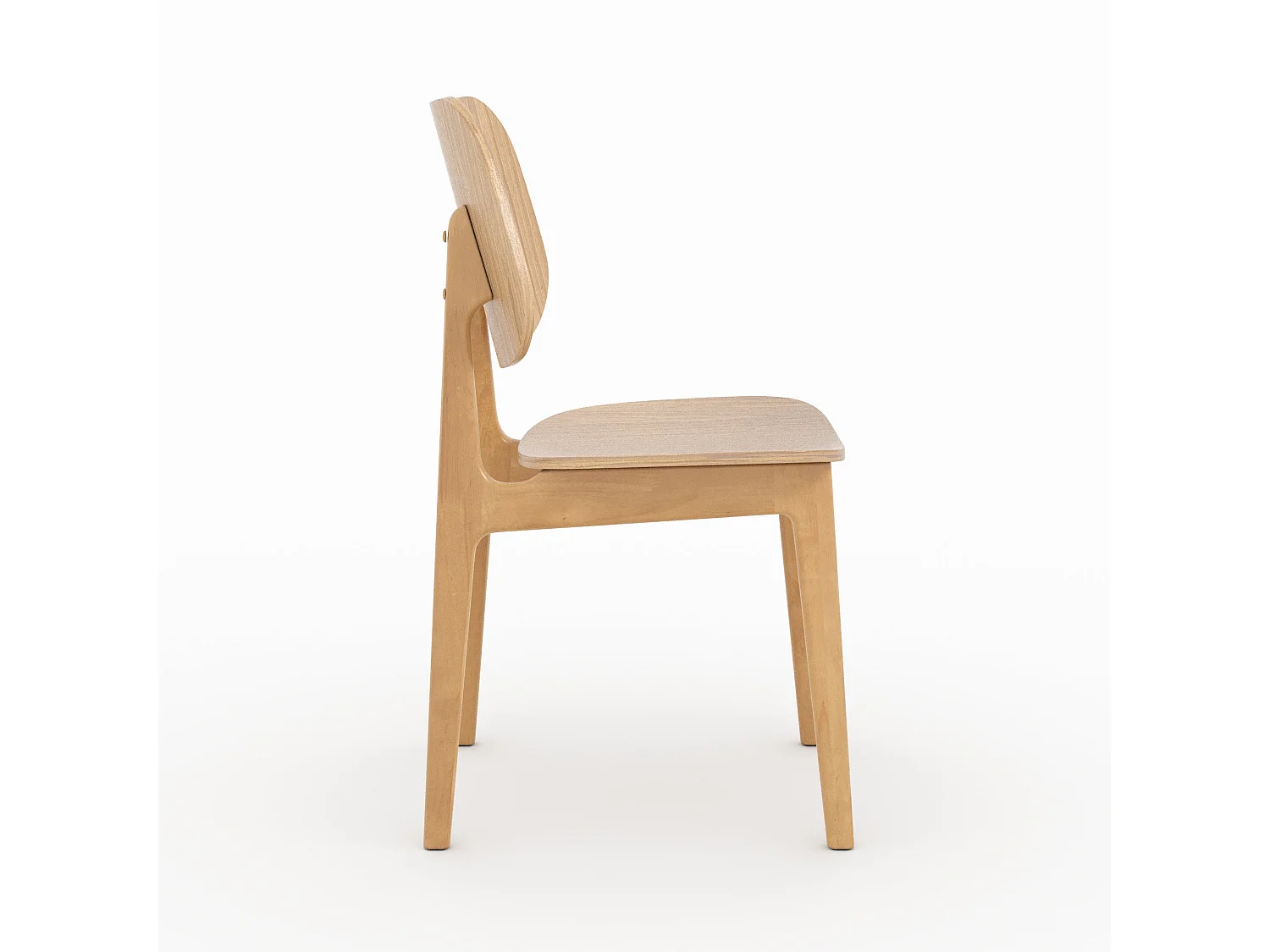 Lot de 2 chaises en bois clair - Clyde