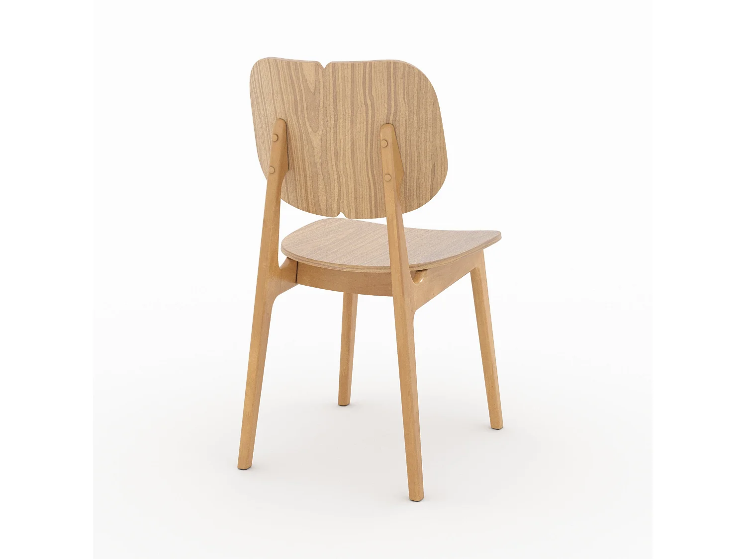 Lot de 2 chaises en bois clair - Clyde