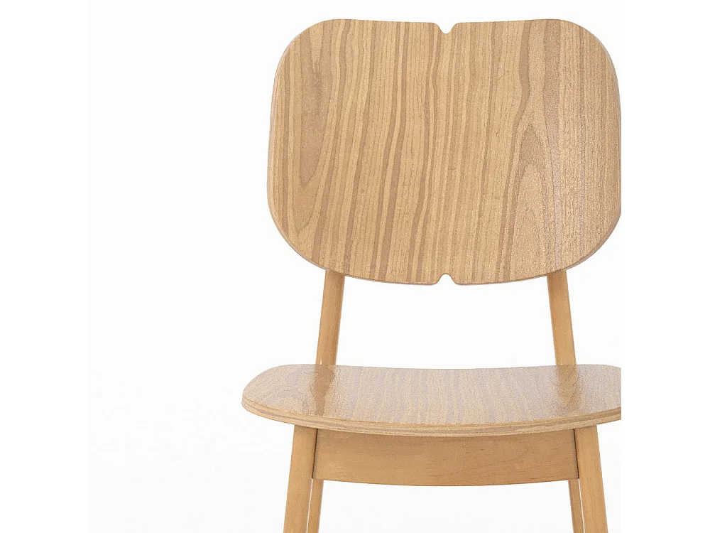 Lot de 2 chaises en bois clair - Clyde