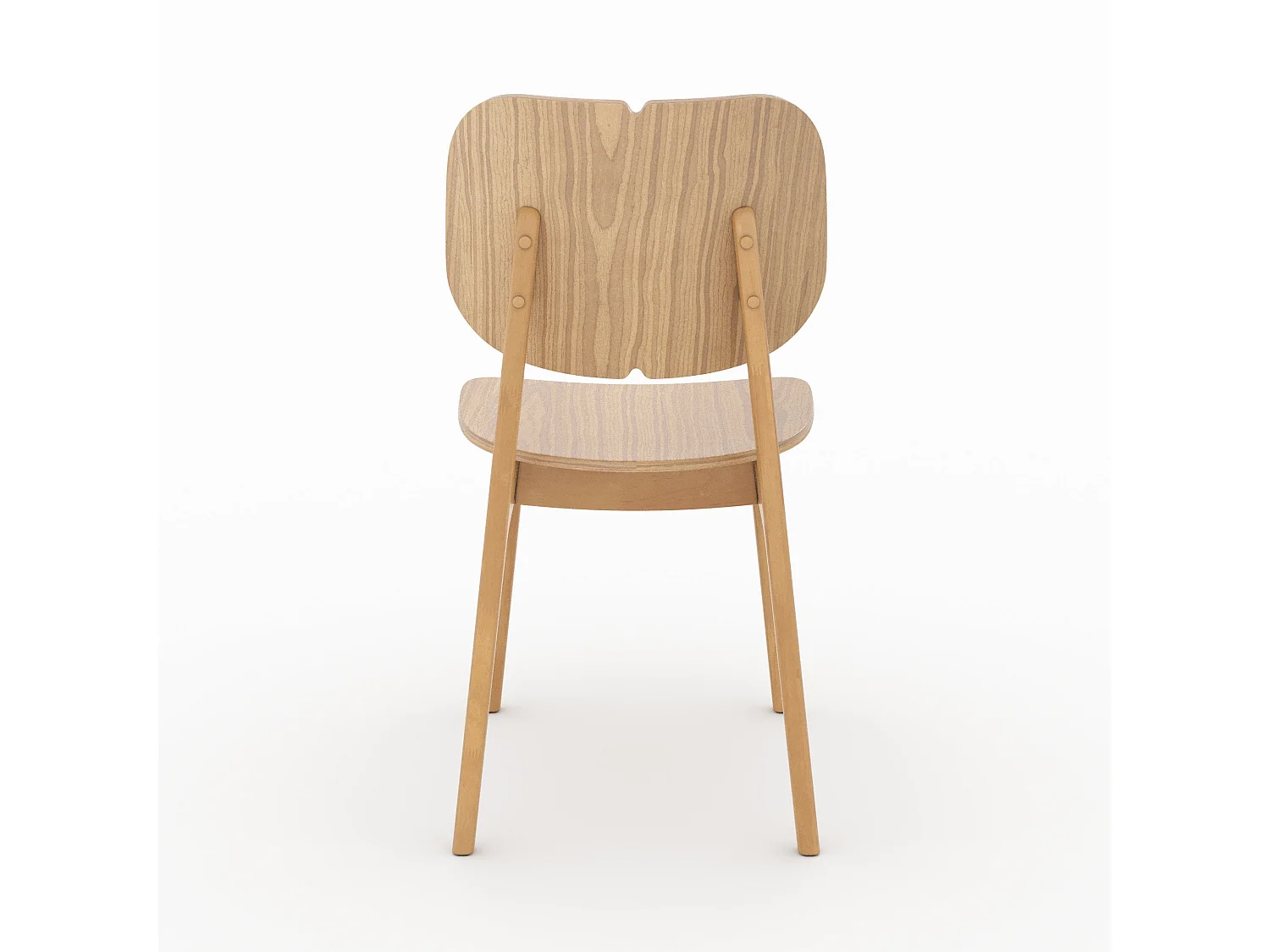 Lot de 2 chaises en bois clair - Clyde