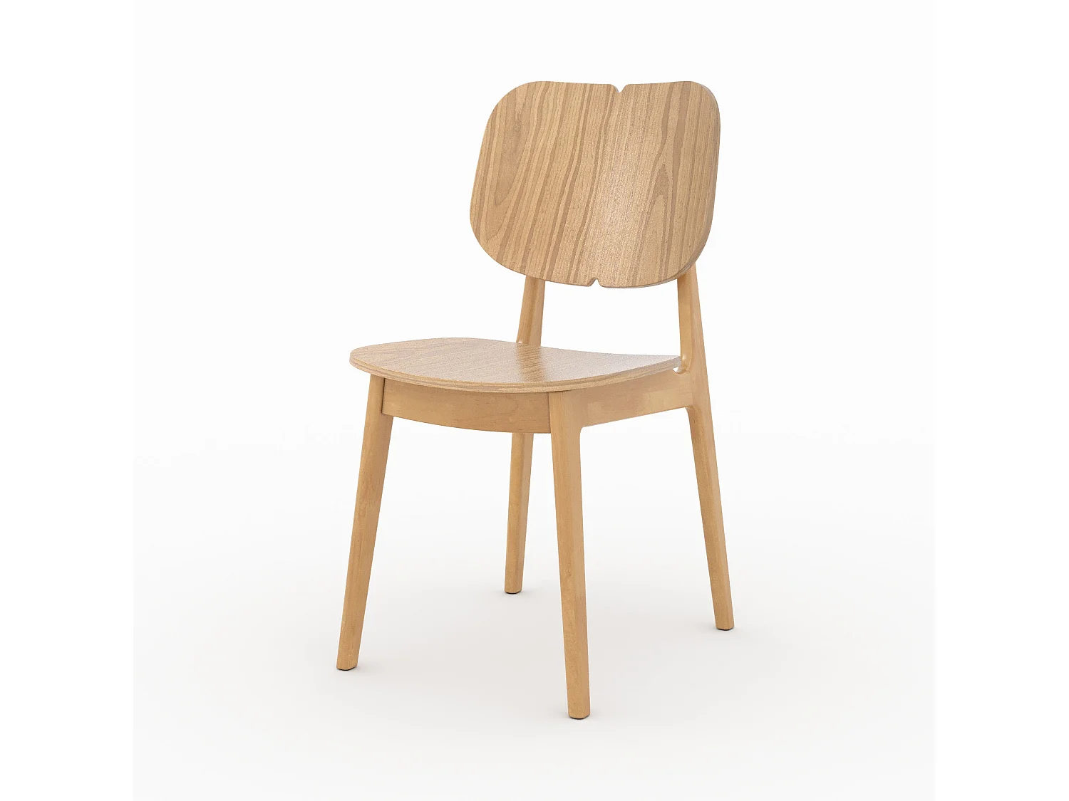 Lot de 2 chaises en bois clair - Clyde