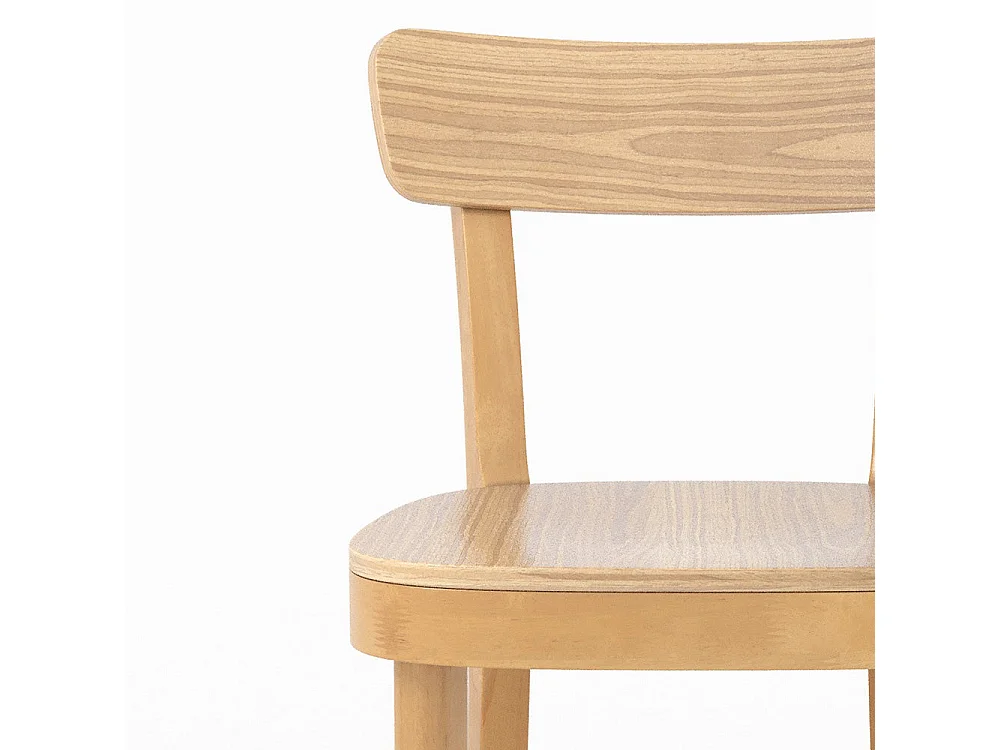 Lot de 2 chaises en bois clair - Keno