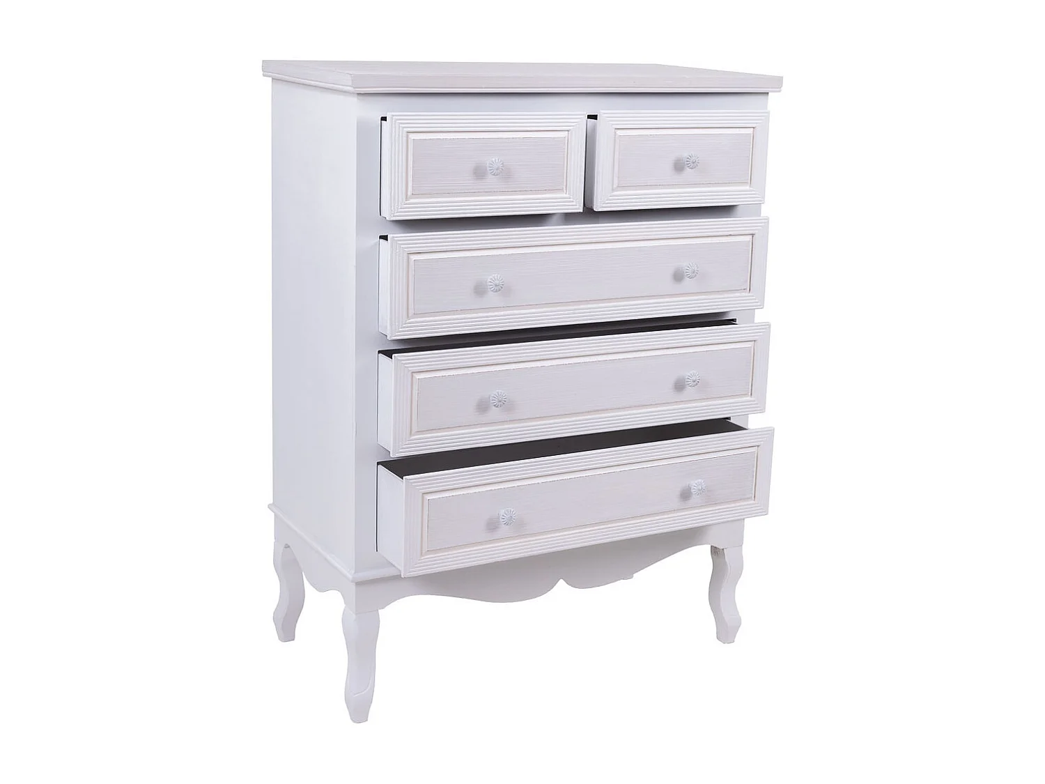 Commode en bois blanche 80x40x105