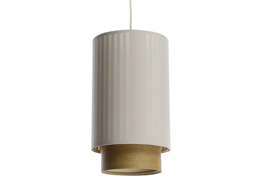 Lampa wisząca DUO LAMI LINE 20 kremowa/brązowa