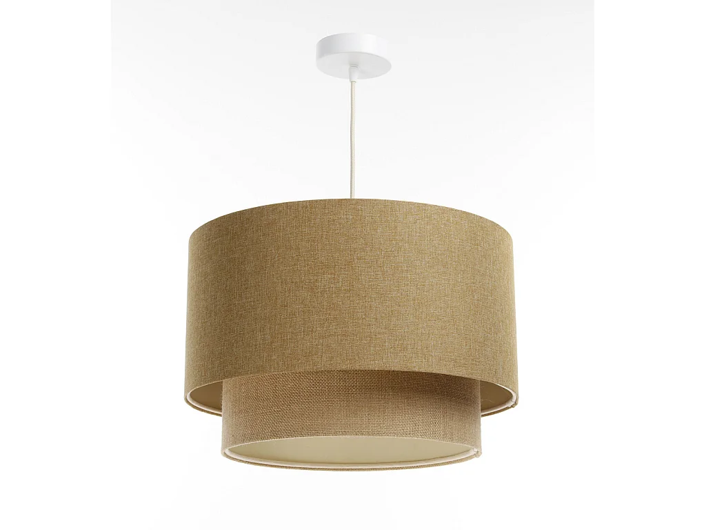 Lampa wisząca ERUTAN DOUBLE 50 żółta/beżowa