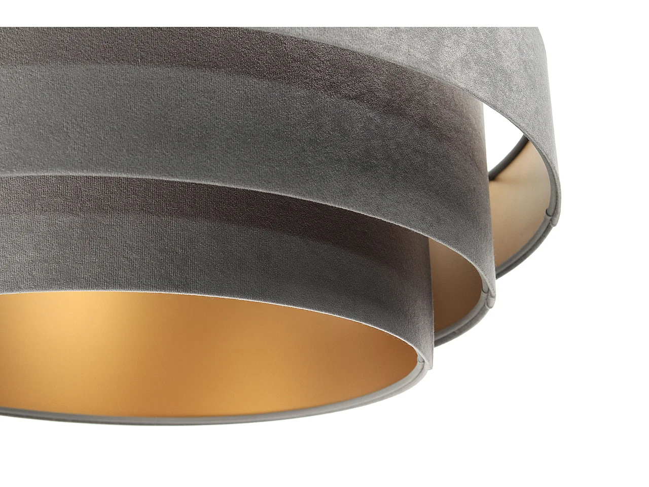 Lampa wisząca TRIO szara/złota