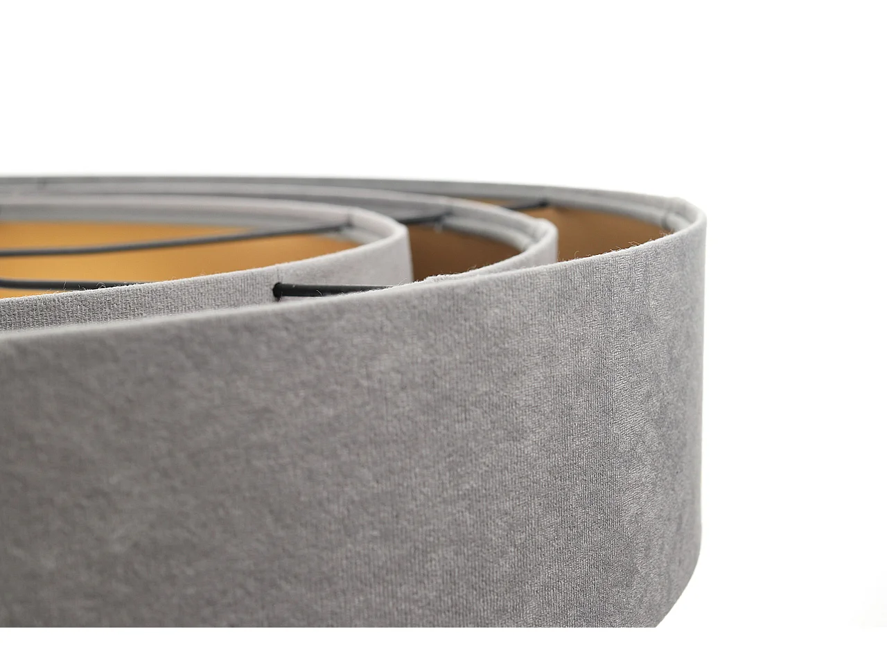 Lampa wisząca TRIO szara/złota