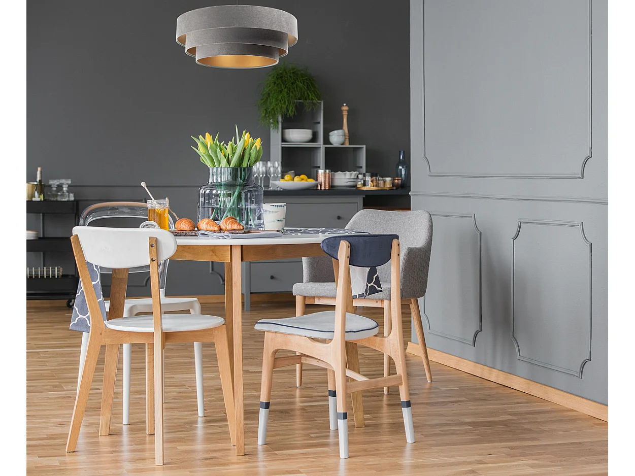 Lampa wisząca TRIO szara/złota