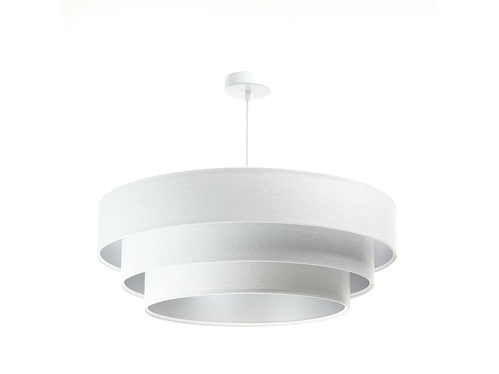 Lampa wisząca TRIO biała/srebrna