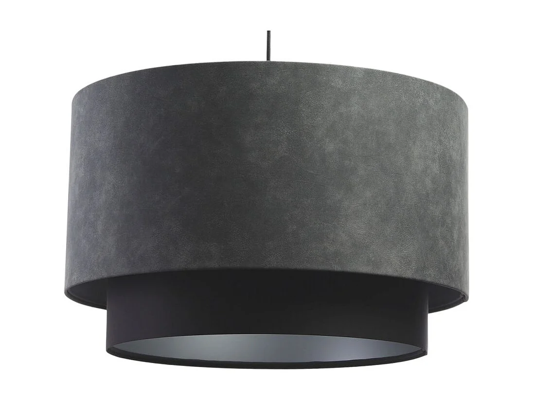 Lampa wisząca DOUBLE ZAMSZ 60 szara/czarna