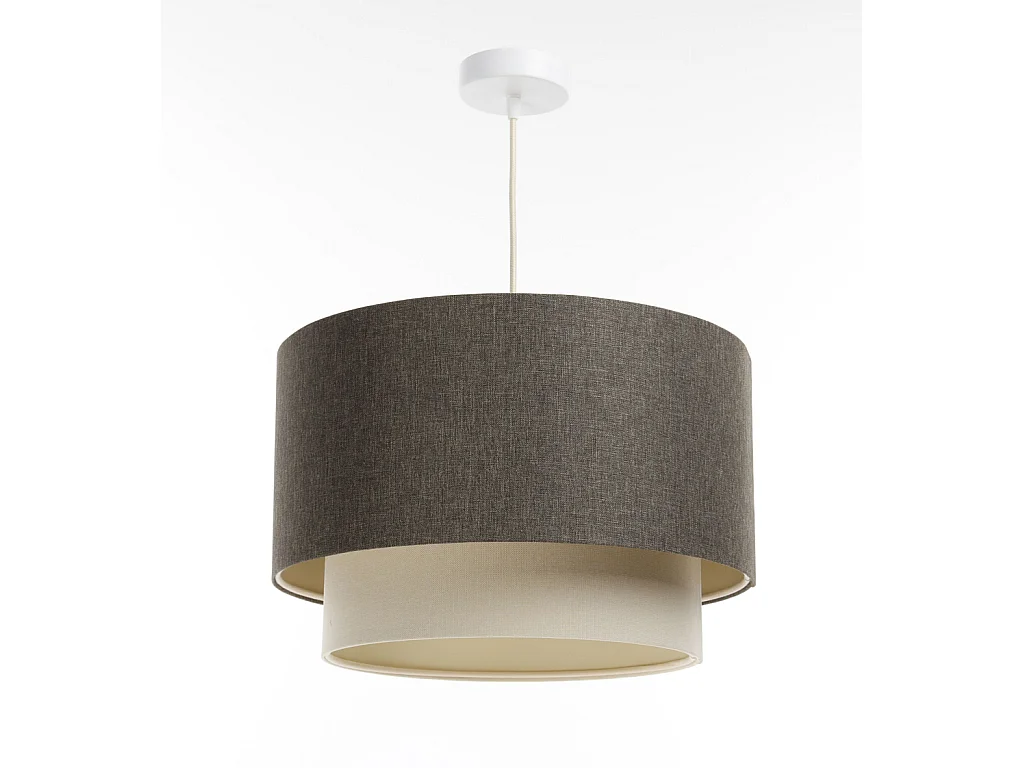 Lampa wisząca ERUTAN DOUBLE 40 szara/kremowa