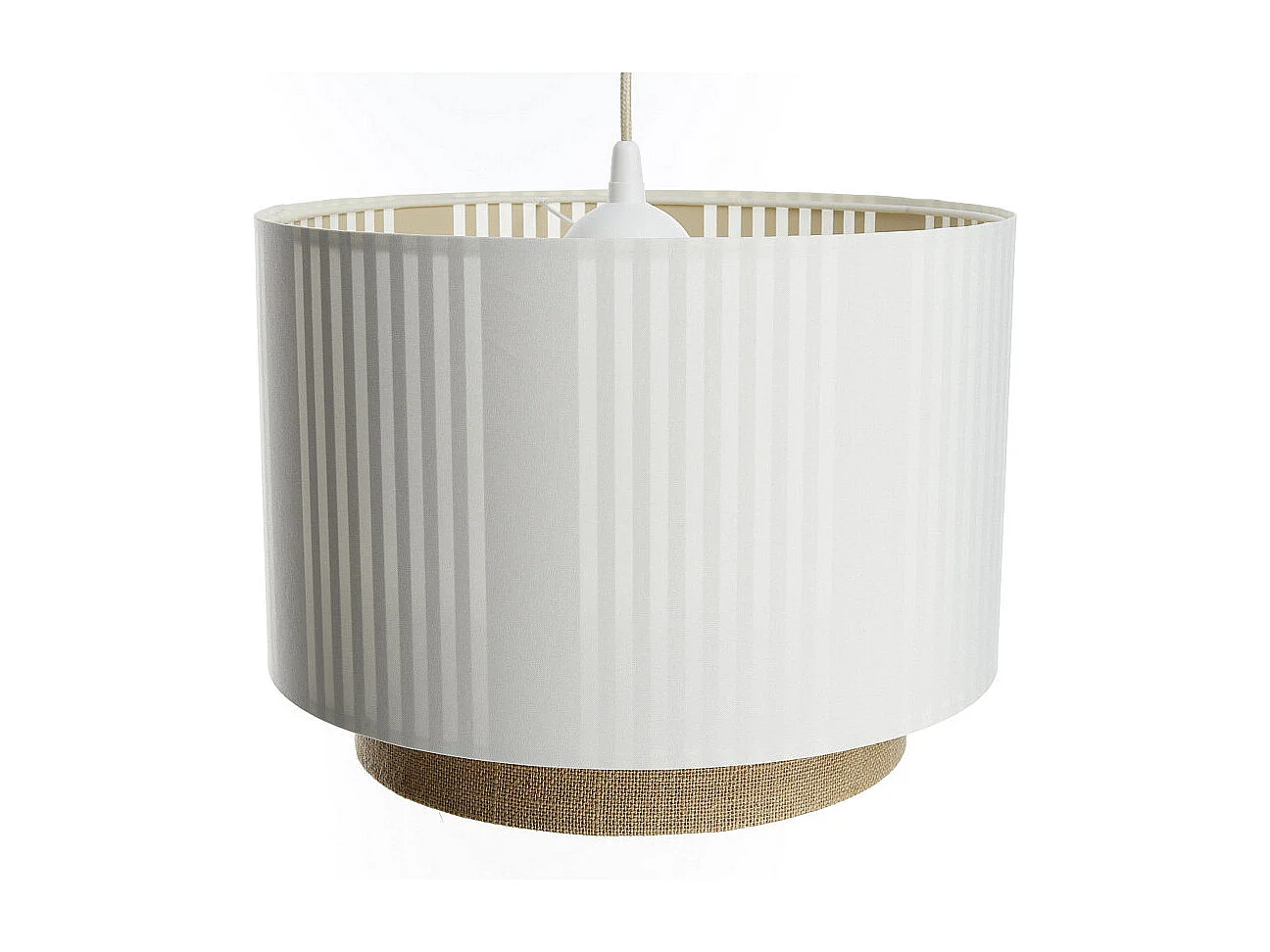 Lampa wisząca DUO LAMI LINE 50 biała/jutowa