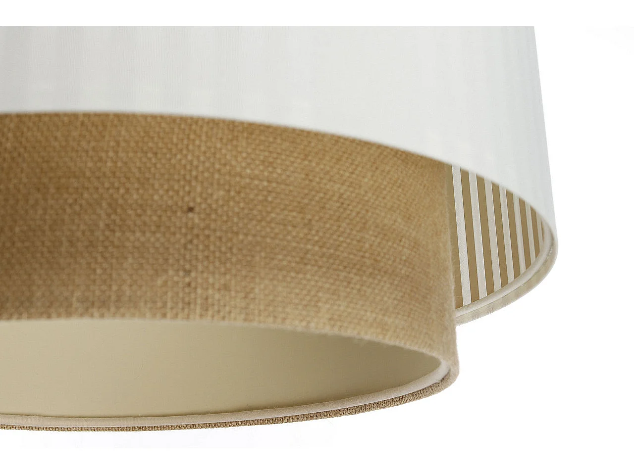 Lampa wisząca DUO LAMI LINE 50 biała/jutowa