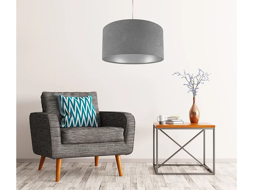Lampa wisząca HOME 50 szara/srebrna