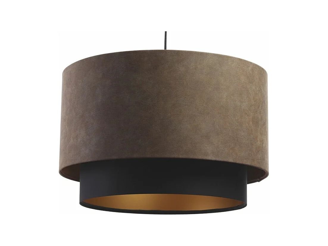Lampa wisząca DOUBLE ZAMSZ 60 brązowa/czarna