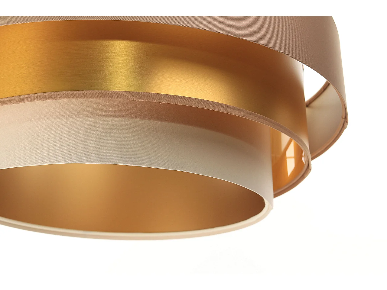 Lampa wisząca TRIO MIX beżowa/złota/kremowa