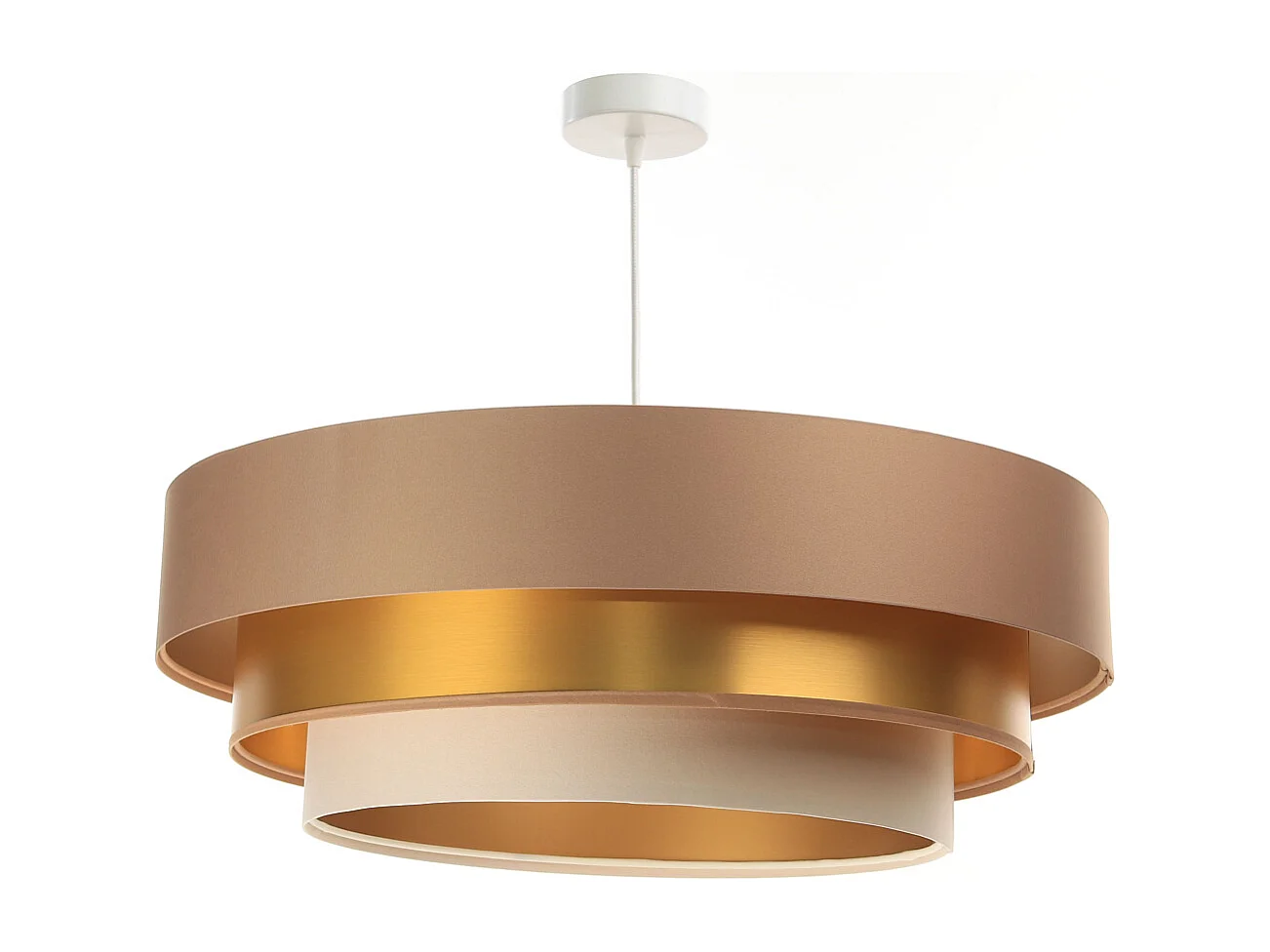 Lampa wisząca TRIO MIX beżowa/złota/kremowa