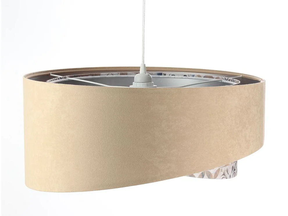 Lampa wisząca SANDERLING beżowa/srebrna