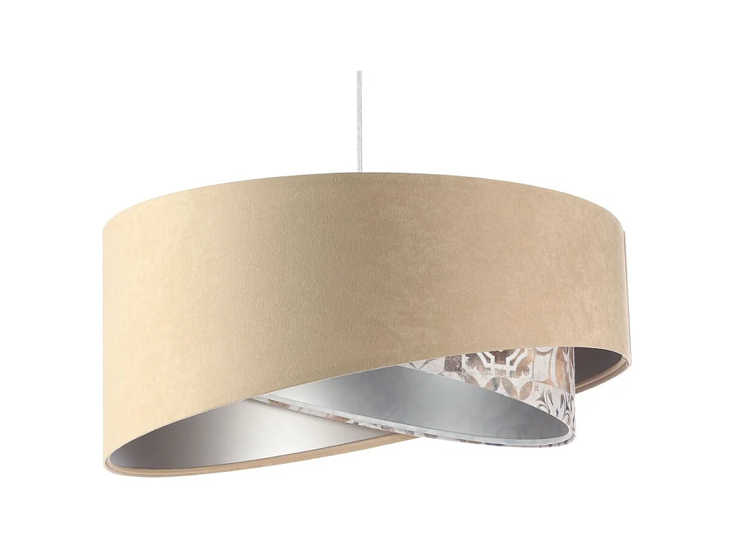 Lampa wisząca SANDERLING beżowa/srebrna