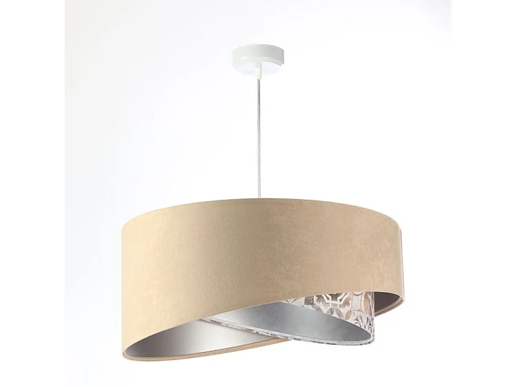 Lampa wisząca SANDERLING beżowa/srebrna