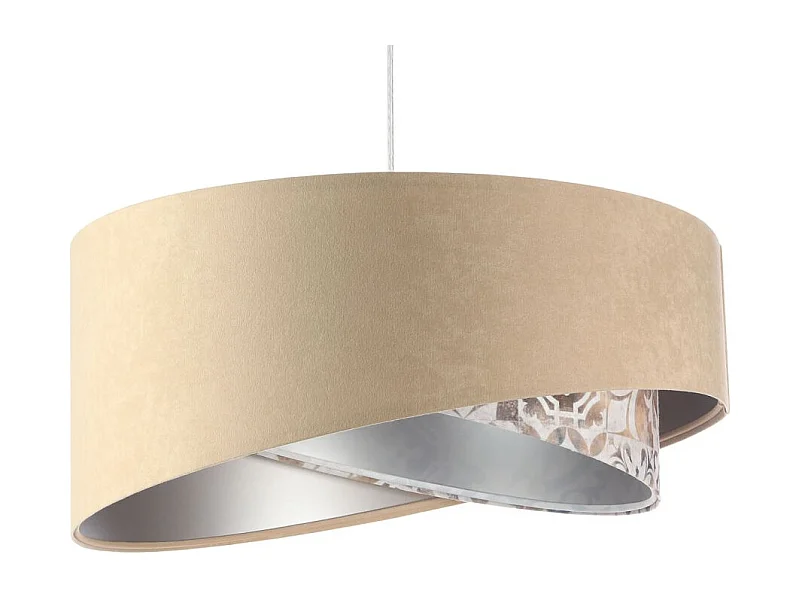 Lampa wisząca SANDERLING beżowa/srebrna