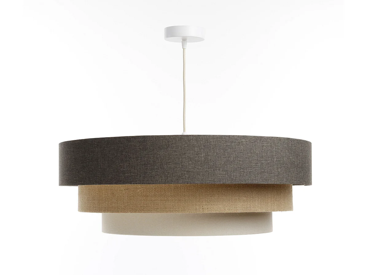 Lampa wisząca ERUTAN TRIPLE szara/beżowa/kremowa