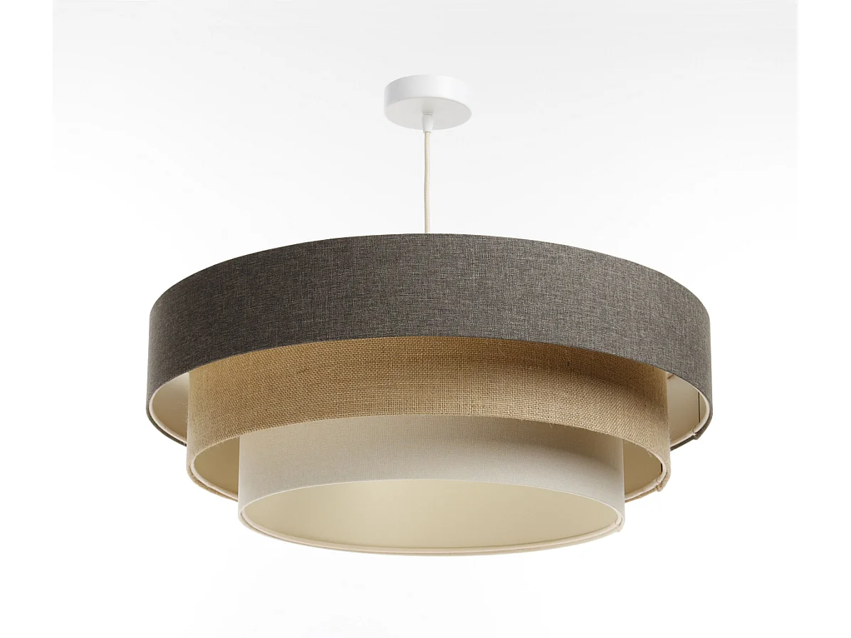 Lampa wisząca ERUTAN TRIPLE szara/beżowa/kremowa
