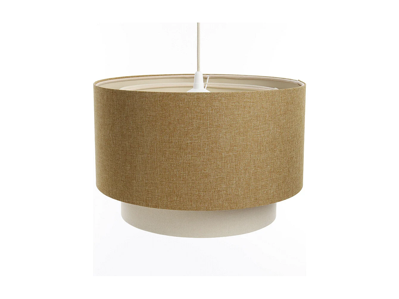 Suspension Duo avec diffuseur en rotin