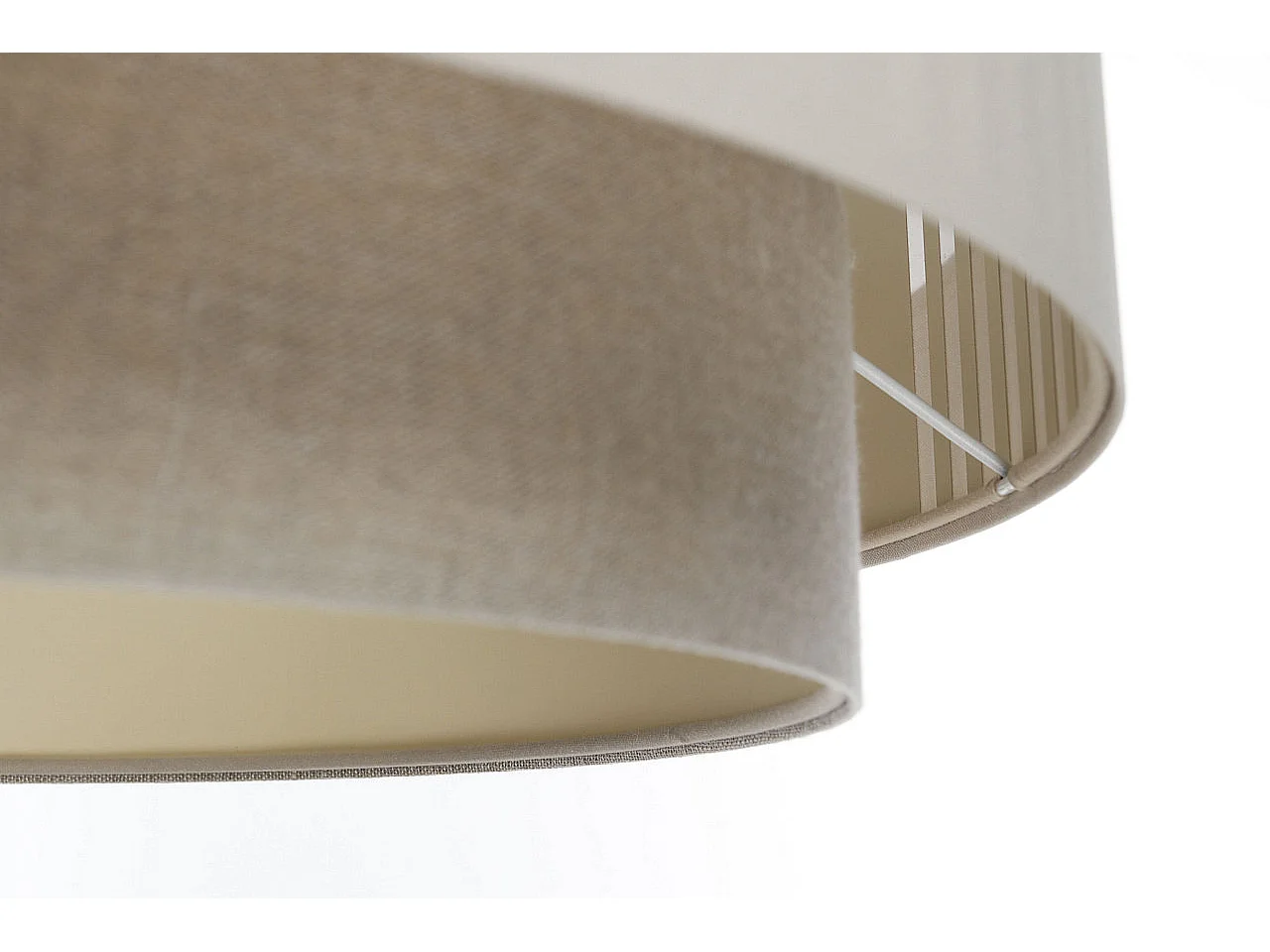 Lampa wisząca DUO LAMI LINE 40x16 kremowa/beżowa