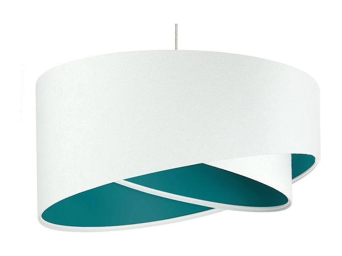Lampa wisząca GEMSTONE WHITE biała/turkusowa