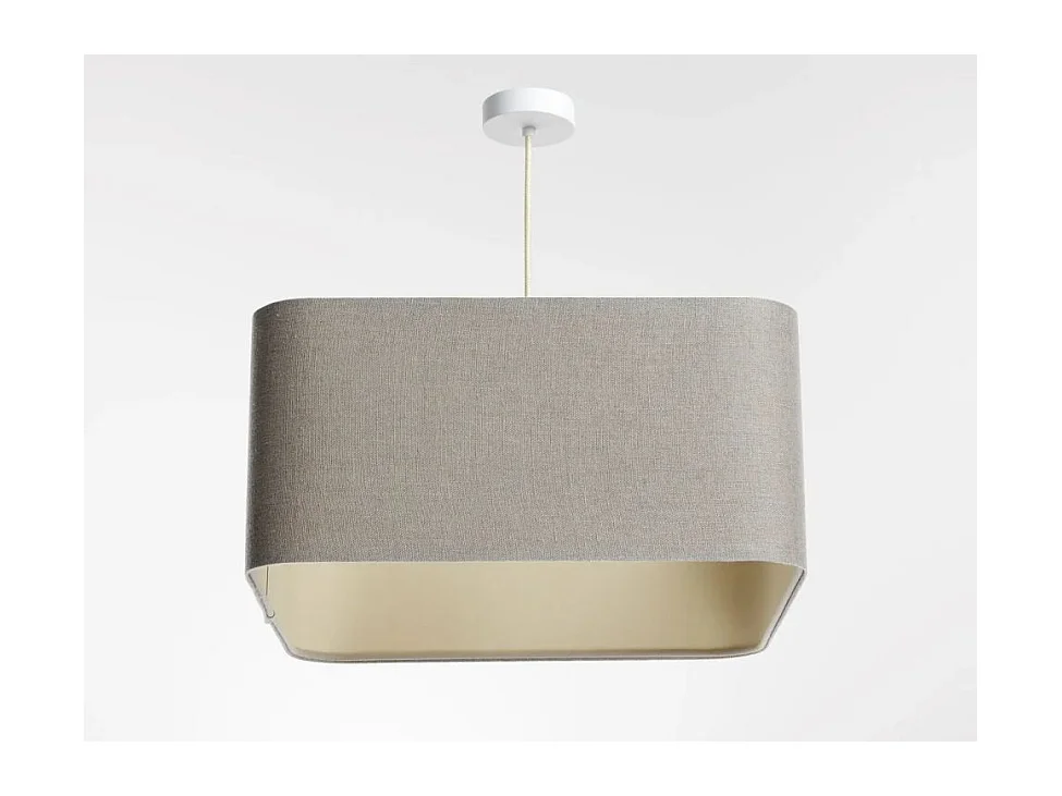 Lampa wisząca KWADRO LEN 001-40w25 jasna beżowa