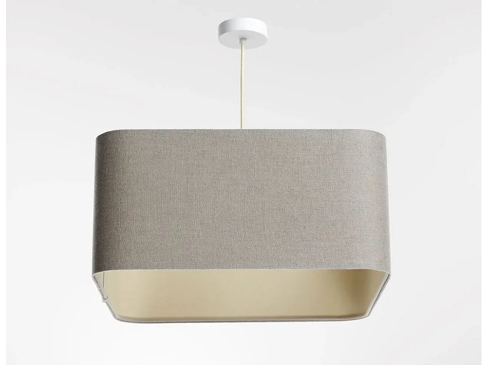 Lampa wisząca KWADRO LEN 001-40w25 jasna beżowa