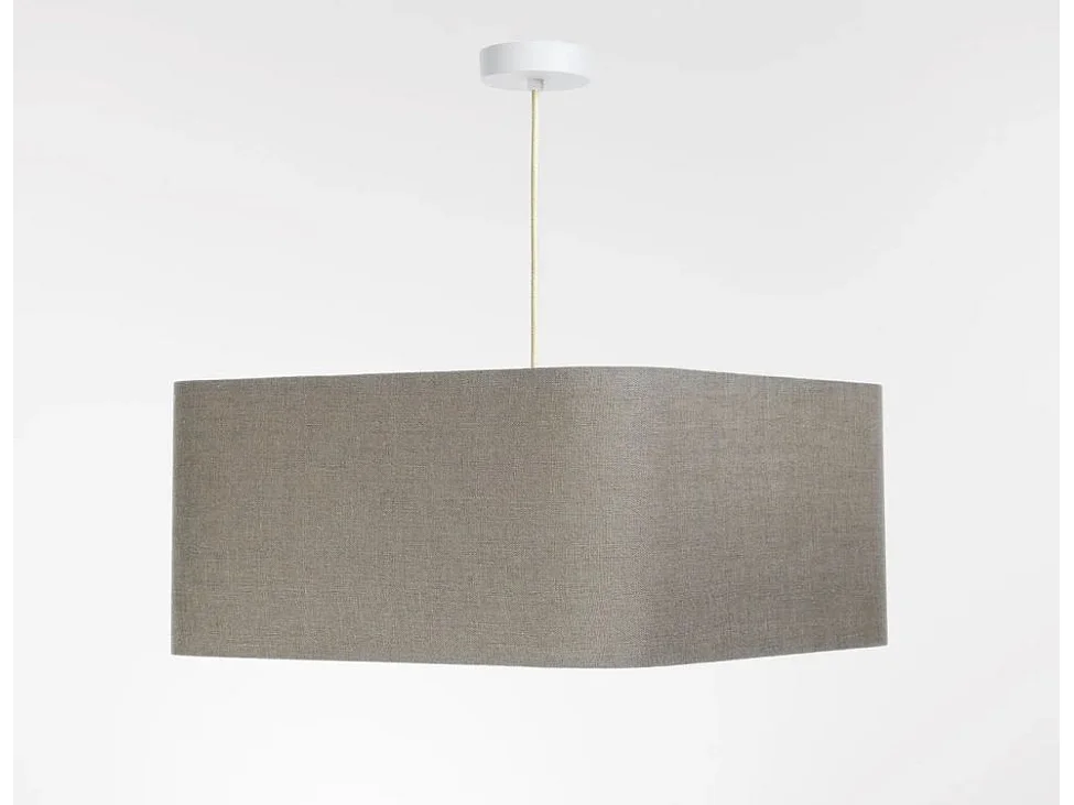 Lampa wisząca KWADRO LEN 001-40w25 jasna beżowa