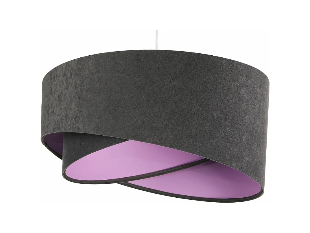Lampa wisząca GEMSTONE GRAY grafitowa/fioletowa