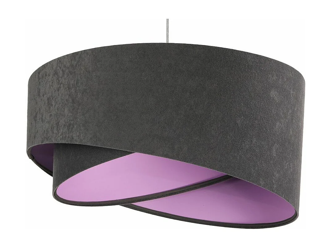 Lampa wisząca GEMSTONE GRAY grafitowa/fioletowa