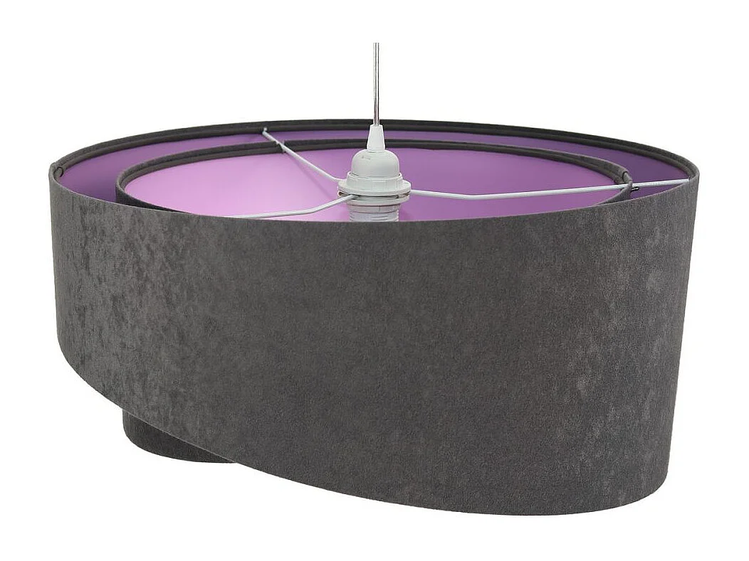 Lampa wisząca GEMSTONE GRAY grafitowa/fioletowa