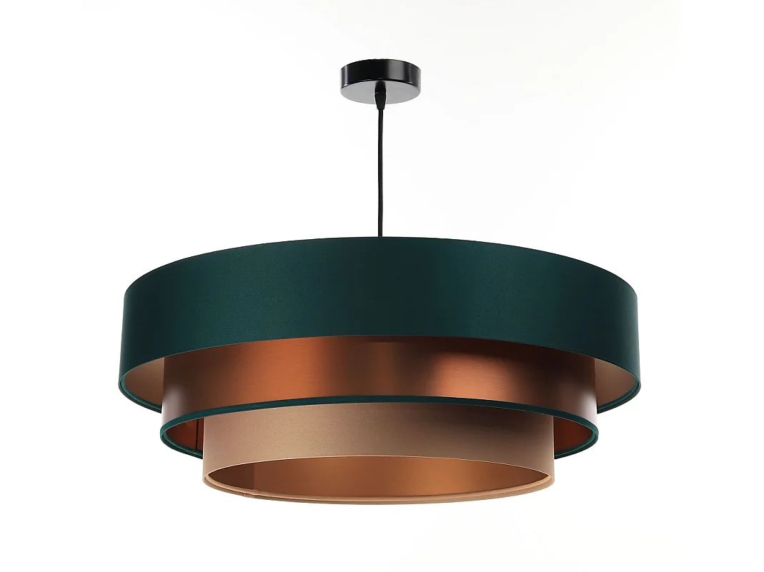 Lampa wisząca TRIO MIX zielona/miedziana/beżowa