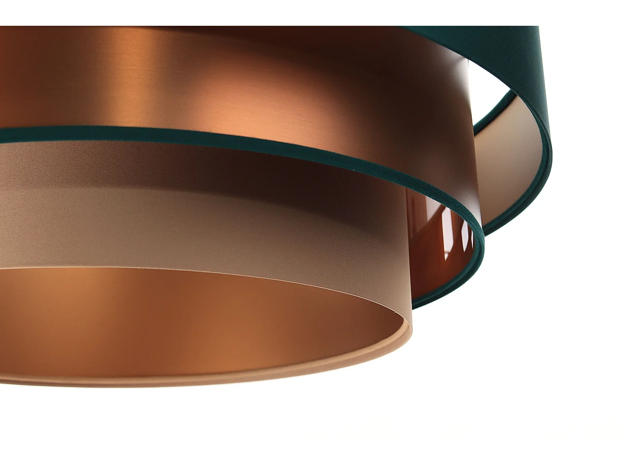 Lampa wisząca TRIO MIX zielona/miedziana/beżowa