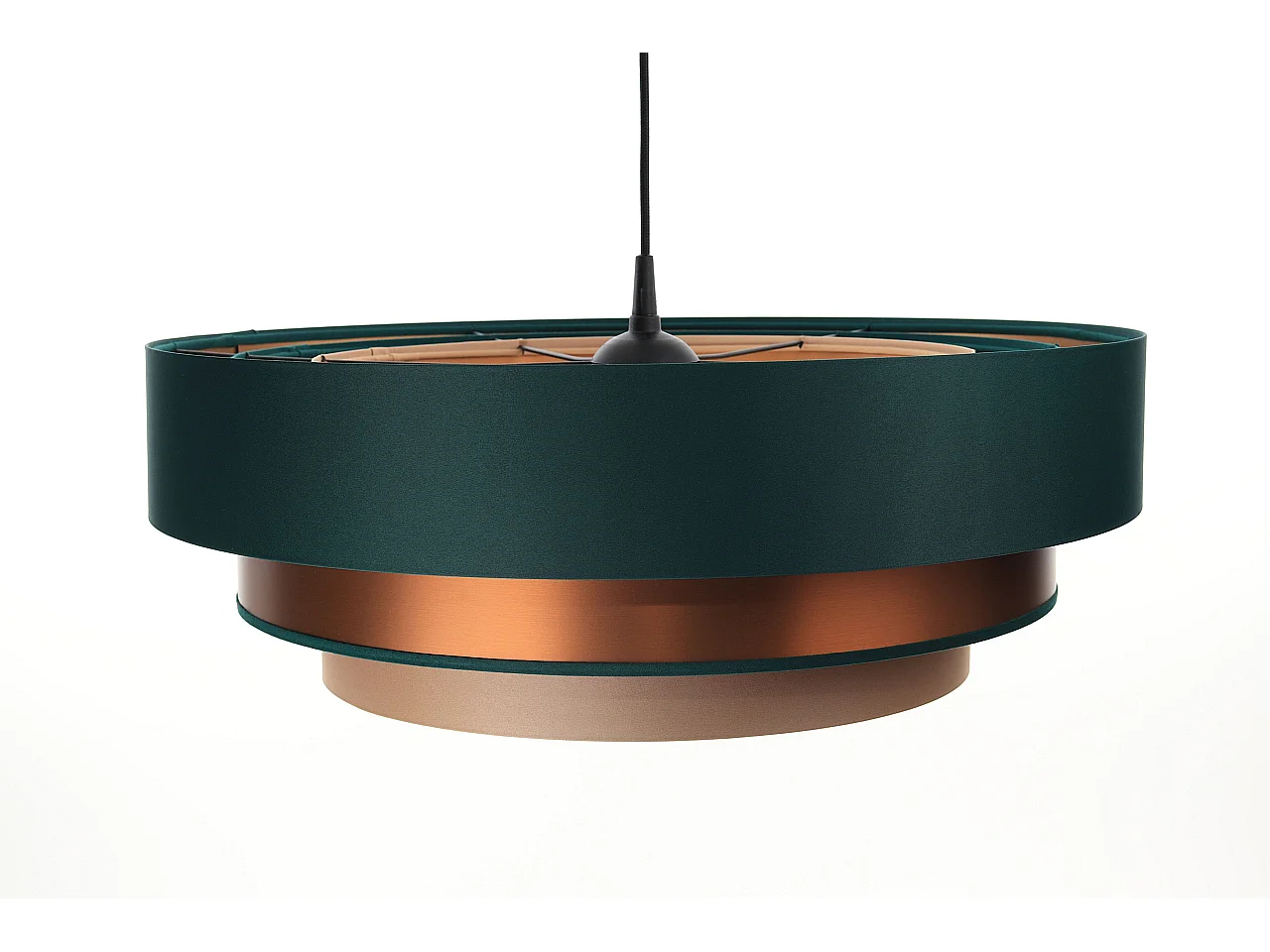 Lampa wisząca TRIO MIX zielona/miedziana/beżowa